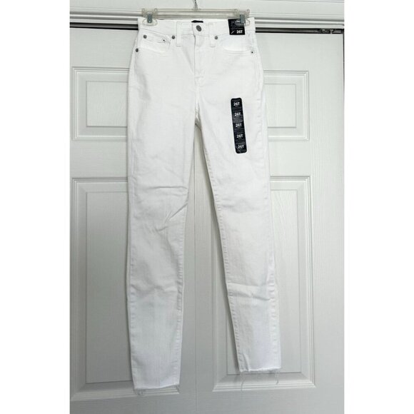 J.Crew $128 10" Toothpick Skinny Jean in Signature Stretch White Wash Sz 26Tall - Picture 7 of 16